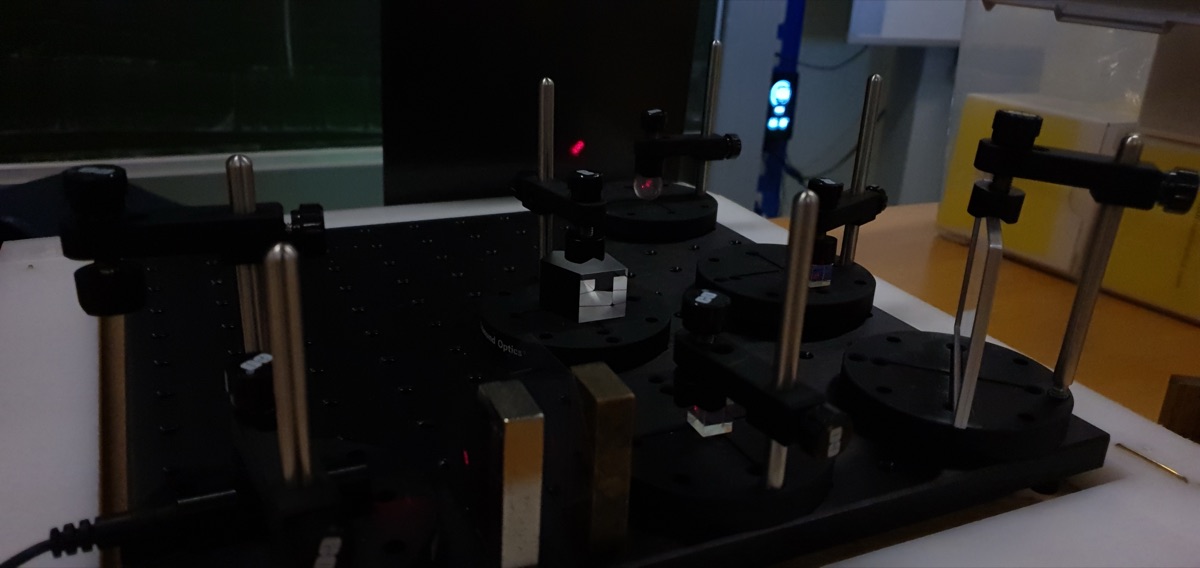 Optical setup of the light-based quantum computer demonstrator